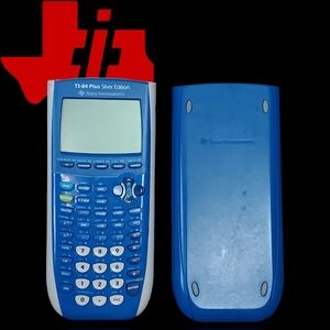 Texas Instrument TI-84 Plus Silver Edition Graphing Calculator Blue w/Cover
